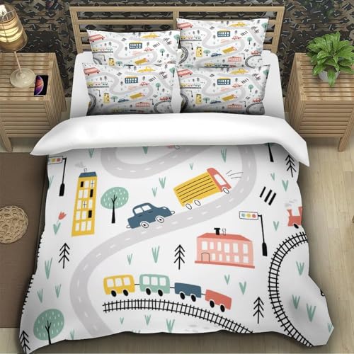 Housse de couette hypoallergénique lit enfant 140x200 confortable - 5