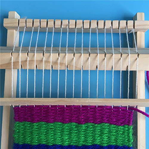 Qingsi 2 Set Children's Wooden Weaving Loom Kit Diy Hand-Knitted Machine Hand Knitting Loom Diy Woven Set For Beginners And Kids #TOP3