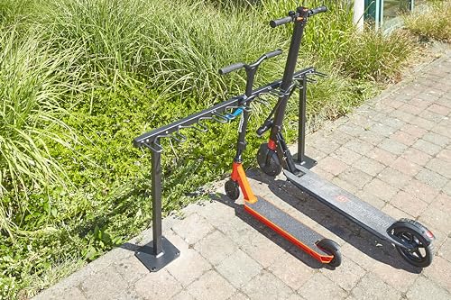 Soporte de 9 patinetes M509S de alta resistencia con estructura de suelo 4