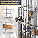 Olakee Fishing Rod Holder for Garage, 12 Fishing Pole Rack & Tackle Organizer, Fishing Gear Storage Cart for Home Entryway & Corner, Space Saving Rod Stand, Heavy Duty Gift for Men Dad Anglers