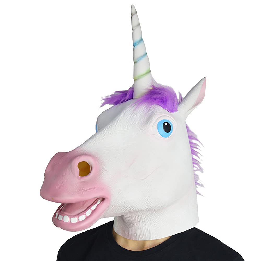 Amazon.co.jp: EEEE- ハロウィン・パーティー用マスク ユニコーン 馬