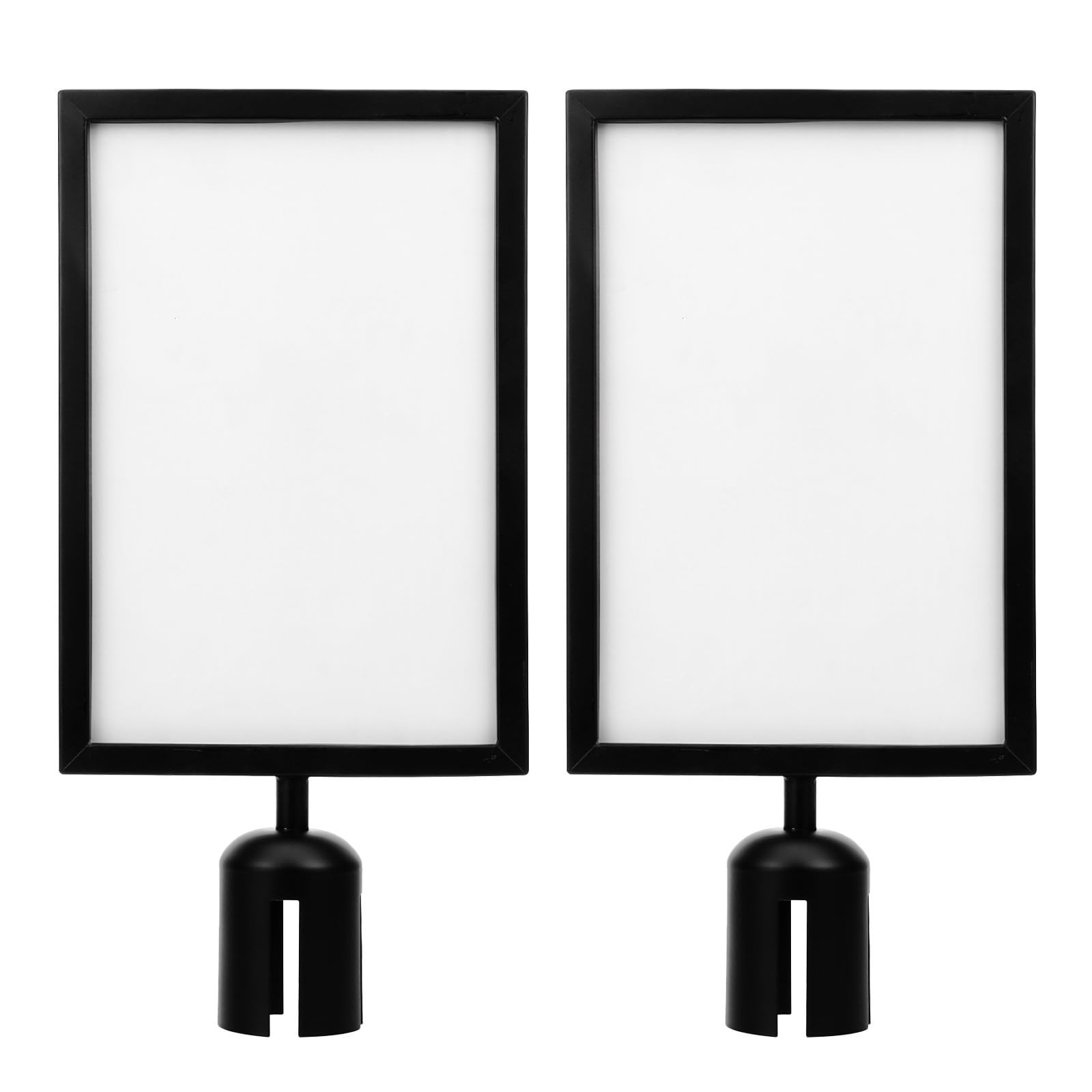 2 Pièces Poteau Support de Panneau Noir en Acier Inoxydable, Lot 2