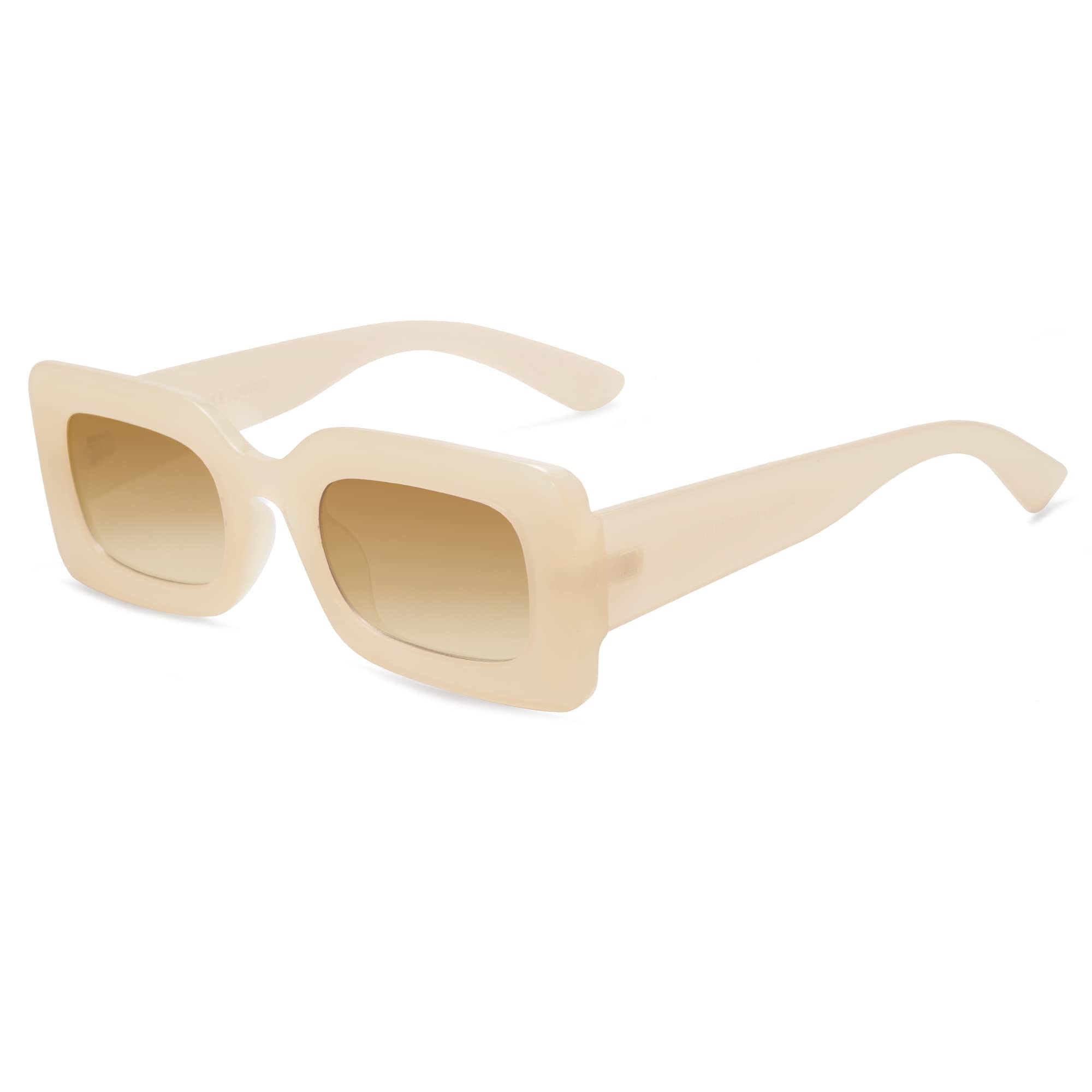 SOJOSKids Rectangle Nude Sunglasses for Girls Toddler Baby Age 1-2 UV400 Protection Trendy Chunky Glasses SK5612