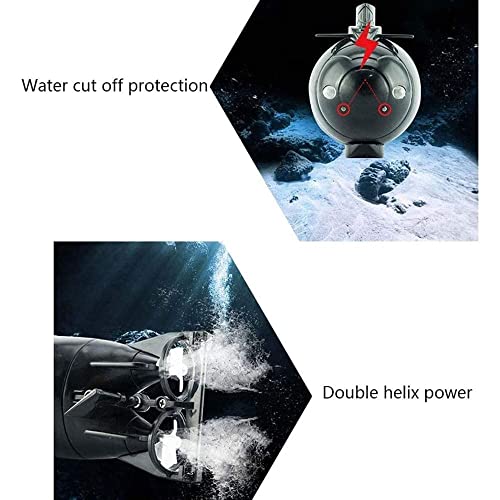 WYMYY Mini Remote Control Submarine Radio RC Nuclear Submarine RC Racing Boat Ship Aquarium Toy Waterproof 6 CH Remote Control Boat Toy for Adults and Kids - Image 5