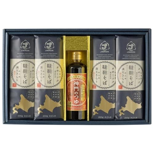 神門 韃靼そば麺つゆセット 蕎麦 そば 200g×10束 つゆ 300ml×1本 全2種 農薬不使用 お中元 お歳暮 北海道 雄武町[04111]