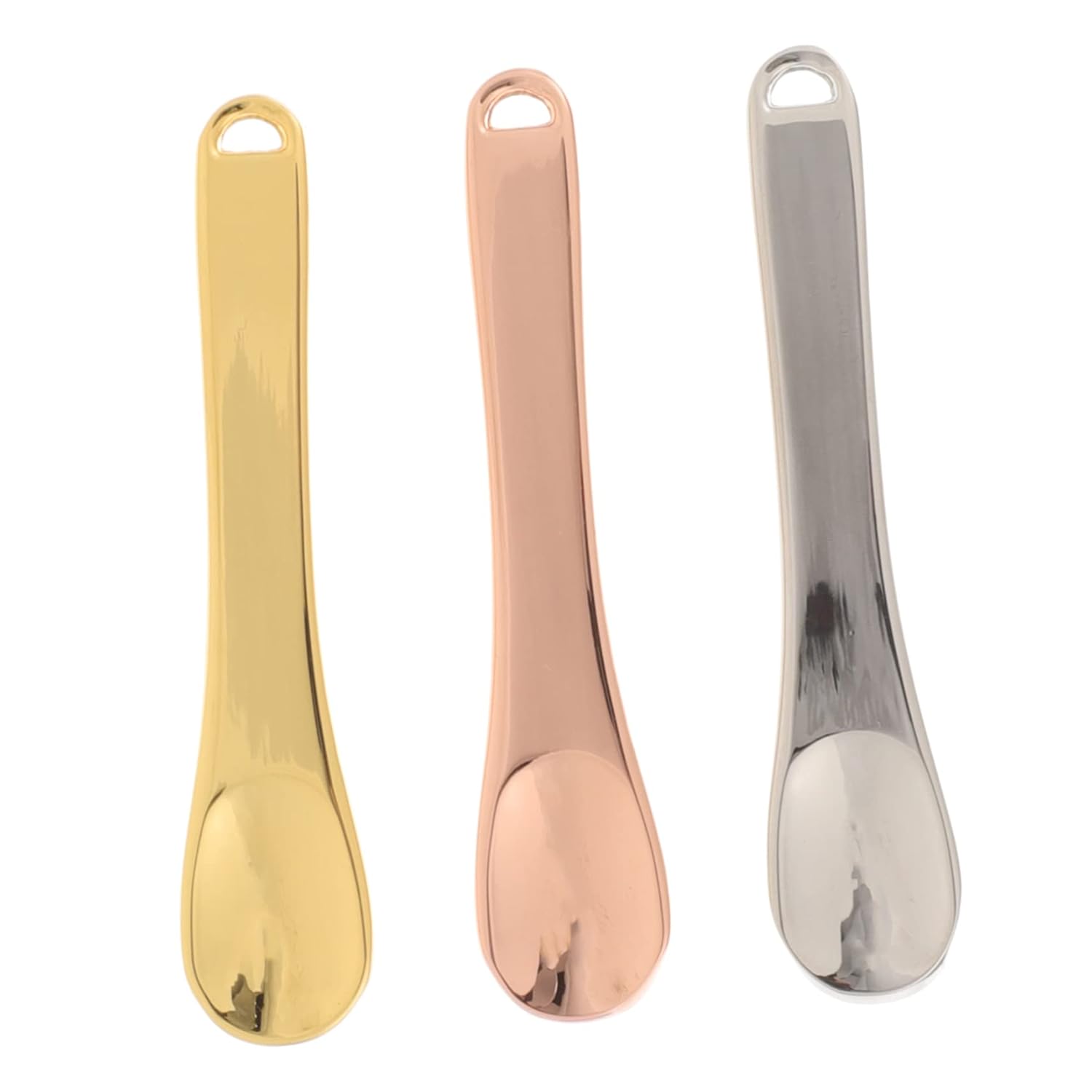 Gatuida 15pcs Cosmetic Spatulas Mini Reusable Makeup Applicators Beauty Scoops for Facial Moisturizer Non-Slip Easy Hanging Storage(Assorted Colorx5pcs,6X1.3cmx5pcs)