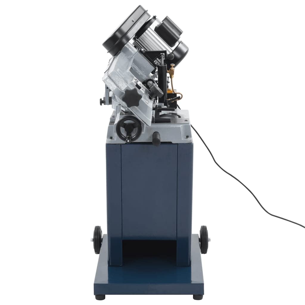 vidaXL Sega a nastro in metallo con base solida 230 V Segatrice verticale per metallo Macchina da taglio per metalli Varie velocità e angolo portatile con ruote