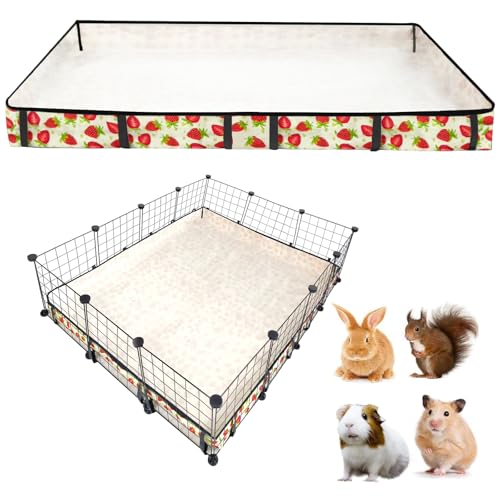JOGEPEYO Guinea Pig Cage Liner，Washable Waterproof Oxford Cloth Cage Liners for Small Animals,Hamster Chinchilla Hedgehog Rabbit and Other Small Animals Not Include Cage(36x48 inches)