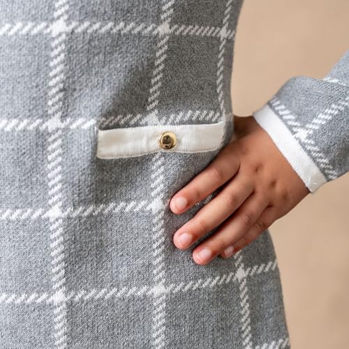Image of Hope & Henry Girls' Milano Tipped Sweater Dress