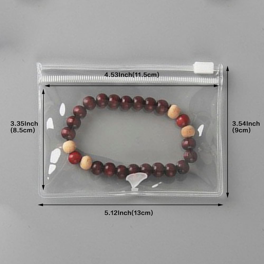 50PCS Transparent Jewelry Bags Square Clear Zipper Jewelry Pouches Earring Bracelet Storage Organizer (9 * 13cm 3.54"*5.11")