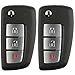 Discount Keyless Replacement Uncut Car Remote Fob Key Combo Compatible with KBRASTU15, CWTWB1U733, ID 46, NI04T (2 Pack)