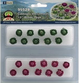 JTT Scenery Products Gardening Plants Cabbages and Lettuces O Scale Hobby Train Sceneries