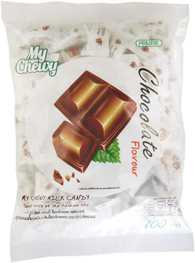 Milk Candy, Soft Chewy Candy 100 tablet, Size 360g (Chocolate)