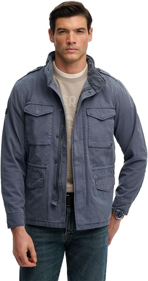 Cotton M65 Jacket L Blue