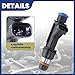 Fuel Injector Fit for Isuzu Ascender GMC Canyon Envoy Chevy Colorado Trailblazer Buick Rainier H3 Saab 2004-2007 Replace 12589465 Black 5PCS
