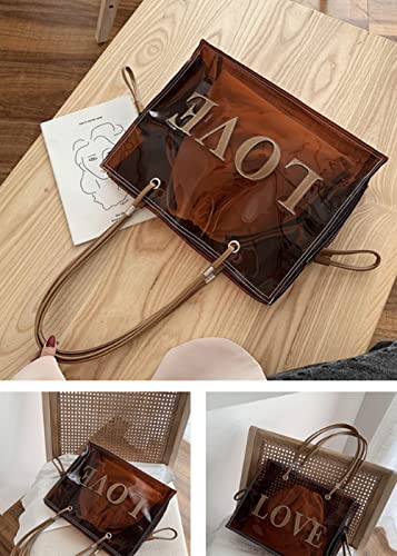 Bolso Tote Transparente Grande de Mujer miniatura 4