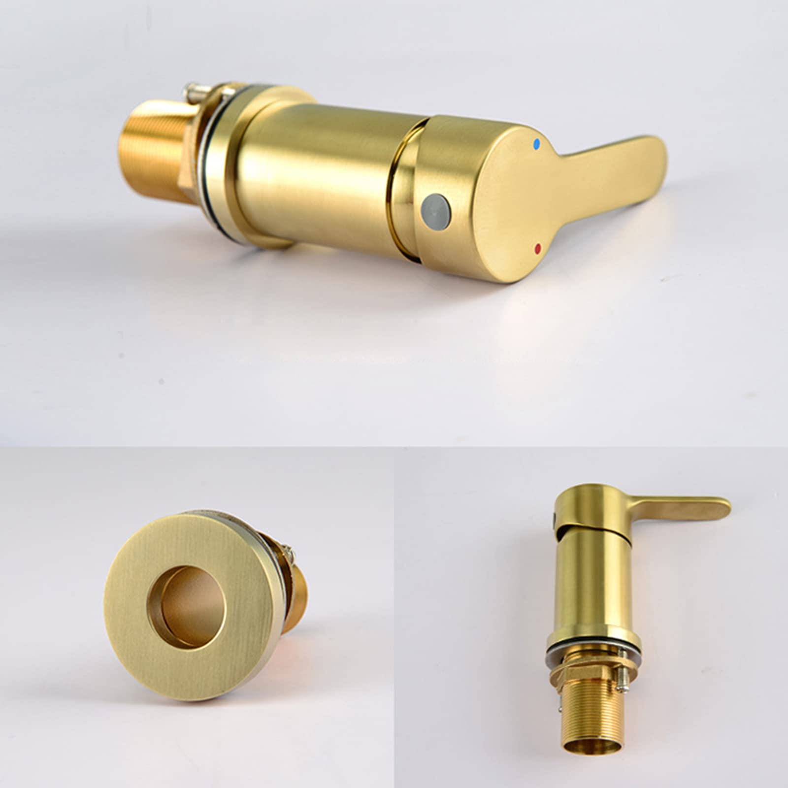Miscelatore Vasca con Doccia Miscelatore Vasca A Collo di Cigno Bocca Girevole E Doccia Set Miscelatore Doccia 3 Fori per Vasca Rubinetteria Bagno Miscelatore Vasca Doccia Oro Spazzolato