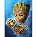 Produktbild SHANFAA DIY 5D Diamant Painting Kits für Kinder & Erwachsene, The Groot Theme Diamond Painting Vollbohrer Kristall Strass Malen nach Zahlen Kits, Kinder, 30 * 40 cm
