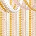 Pink-Peach Ivory Gold Party Decorations - 12pcs Streamers-Garland Boho 4-Leaf Paper Banner,Women Girls Birthday Rustic Baby Bridal Shower Bachelorette Wedding Mothers Day Decor Backdrop Ouruola