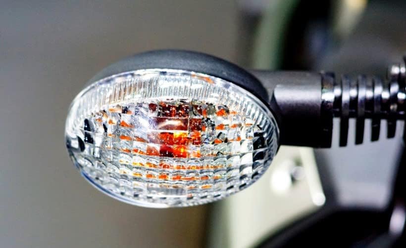 Miniatura 3 de Indicador de señal de giro para motocicleta, 2 piezas LED de luz de giro para Kawasaki Para Ninja 250 modificación de motocicleta (negro blanco)