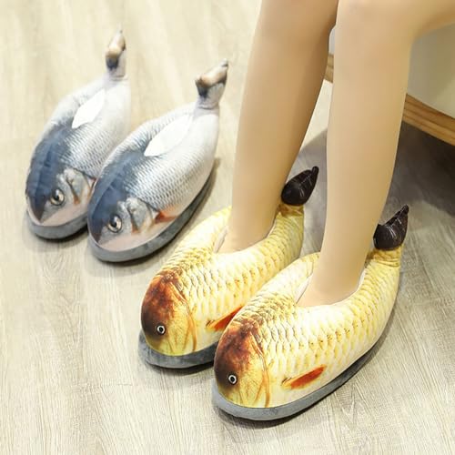 Women's Warm & Fun Duck Fish Plush Slippers2