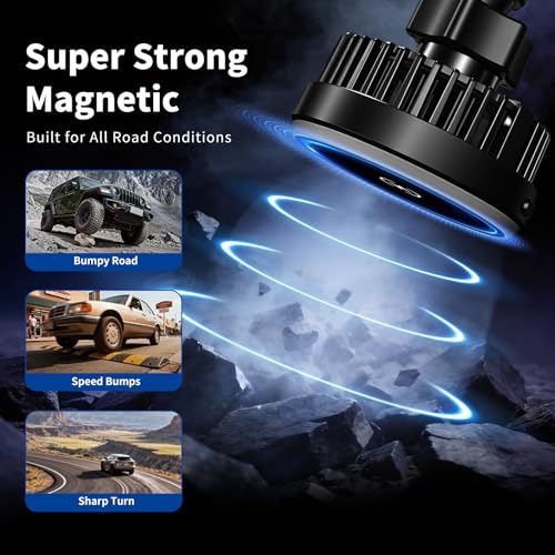 Image of Magnetic Phone Holders for Your Car, Magsafe Cooling Car Mount Charger, Vent & Dashboard Cell Phone Mount, 15W Wireless Fast Charging for iPhone & Android, 360 & Hands Free, Summer Car Accessories