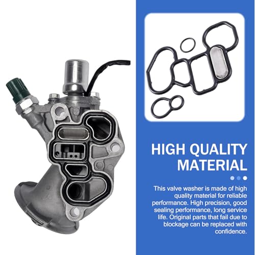Image of 3 PCS Head Gasket Oil Filter Adapter Gasket Kit, 15825-P8A-A01 36172-P8A-A01 91319-PR3-000 Oil Filter Housing Gasket, Compatible with Hon-da Accord Odyssey Pilot, A-cura CL MDX RDX RL (Black)
