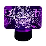 USB Anime Light 3D Illusion Hashibira Inosuke Night Light Kids Room Decor Lighting with Remote Acryl