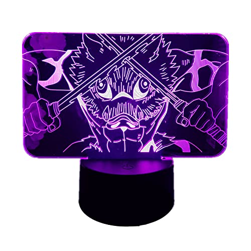 Usb Anime Light 3D Illusion Hashibira Inosuke Night Light Kids Room Decor Lighting With Remote Acrylic Table Lamp Boys And Girls Birthday Gifts #TOP30