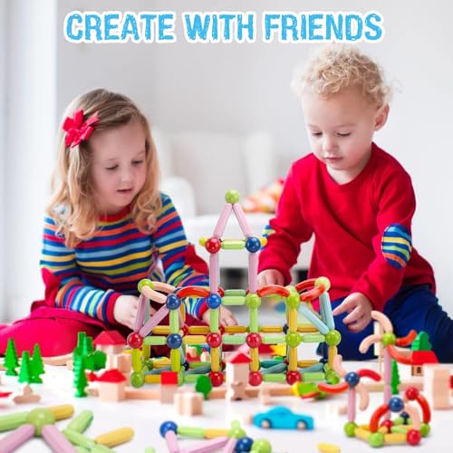 Image of Sky Tech Magnetic Sticks Building Blocks for Kids Toys for Girls | Magnetic Toys for Boys Age 3+Year 4 5 6 7 8 10 12 14 Old Educational Stem Learning Magnet Stick with Balls Game (25 pcs)