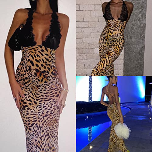 Image of Suillty Women Mesh Sheer Spaghetti Strap Long Maxi Dress Sexy Sleeveless Backless Beach Swimsuit Cover Ups Party Club Dresses