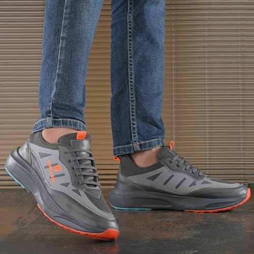 Image of Centrino Trendy Sneakers for Man | Casual Shoes for Men Stylish | Lightweight Lace-Up Canvas Walking Shoes | Cushioned Insole | Breathable Comfortable | Anti-Skid Sole | Premium Mens Sneaker Shoes (6831)