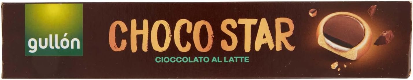 Gullon Choco Star - Galletas rellenas de crema y cubiertas de chocolate con leche, 16 x 235,8 g + polpa italiana gourmet 400 g