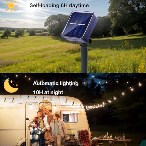 Hqynss Solar Light Chain Outdoor, 22m 150 LED Solar Light Chain Outside ...