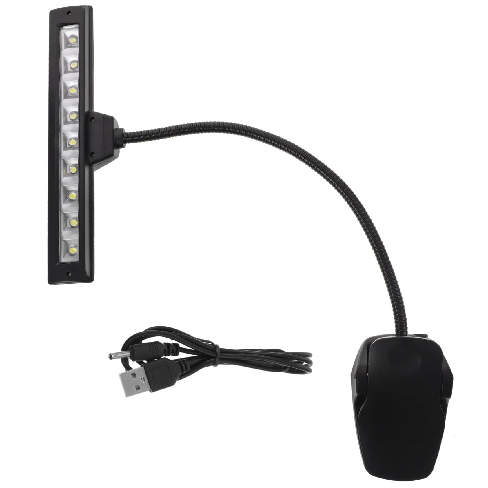 Hemoton 9 Led Music Stand Adjustable Clip Light Piano Lamp Book Light Clip Non-Heating Eye Care Lamp
