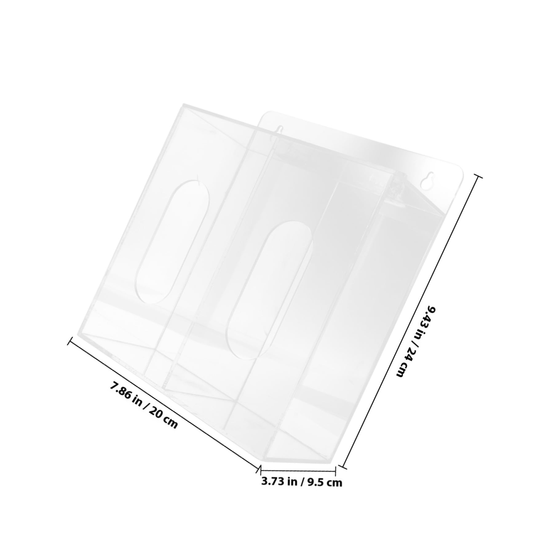 Distributeur Mural Facile à Charger pour Moufles et Masques en Acrylique et Favoriser L'hygiène avec Deux Compartiments en Laboratoires et Centres Médicaux
