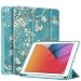 Produktbild Fintie Hülle für iPad 8. Generation (2020) / 7. Gen (2019) 10.2 Zoll - Superleicht Soft TPU Rückseite Abdeckung Schutzhülle mit eingebautem Pencil Halter, Auto Sleep/Wake, Mandelblüten
