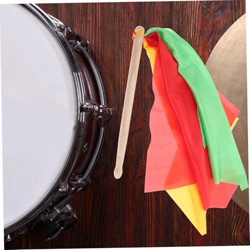 Baquetas de madera GALPADA, 1 par con cintas coloridas para tambor de cintura, danza rítmica y gimnasia artística, para todas las edades y adultos miniatura 5