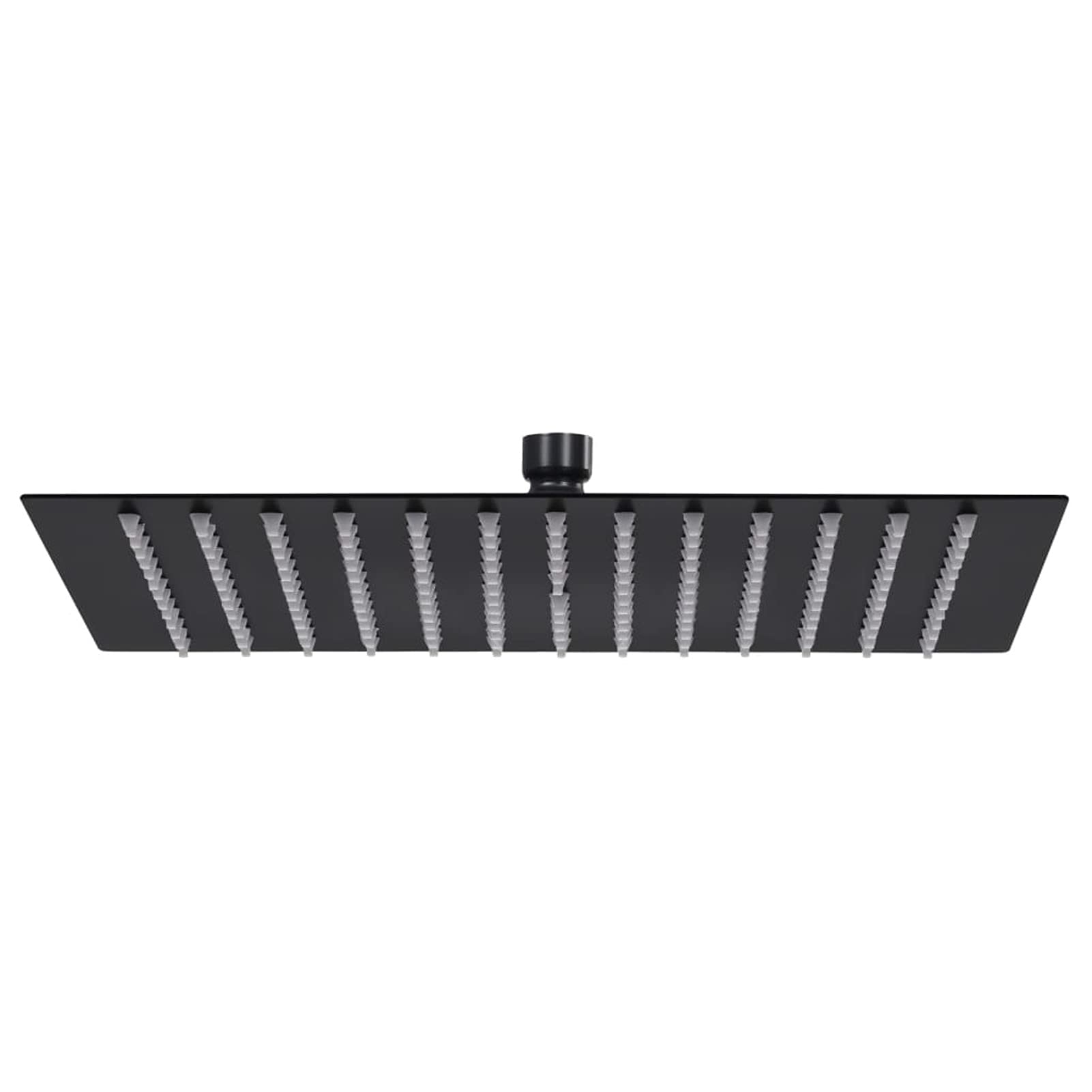 LAPOOH Cabezal Ducha Efecto Lluvia Acero INOX Cuadrado Negro 40x40 cm, Rociador Ducha, Ducha Lluvia, Alcachofa Ducha, Duchas De Baño Alcachofa Lluvia, Recambios Columna Ducha