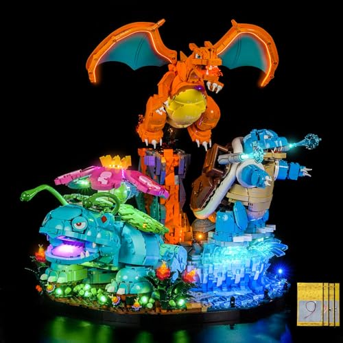 Brickshining LED Lighting Compatible with LEGO 72153 Venusaur, Charizard and Blastoise - JUST Lights,Light Kit Compatible with LEGO 72153,NOT Included The Model by Brickshining - Used condition - Image 5
