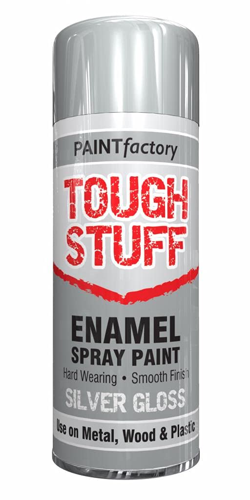 Paint Factory Tough Stuff Enamel Spray paint Silver Gloss 400ML