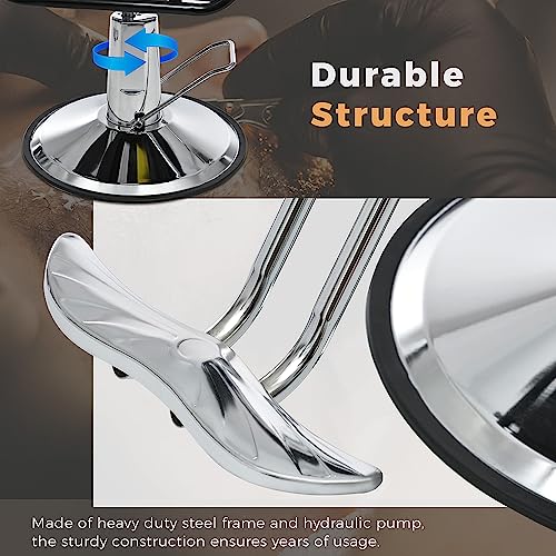 Sedia da barbiere regolabile con pompa resistente per salone e spa ad alta capacità con schienale confortevole, design ergonomico, attrezzatura professionale per lo styling dei capelli
