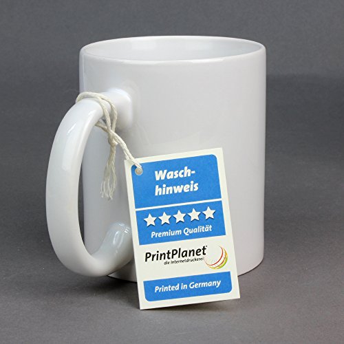 printplanet® - Tasse mit eigenem Text bedrucken lassen - Kaffeebecher mit Wunschtext oder Spruch personalisieren - Becher Rot