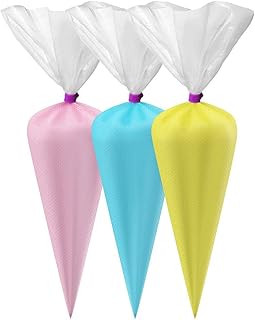 JasCherry 18" 100pcs/set Sacchetto di Pasta Usa e Getta Ispessito Sacchetti per Piping Sacchetto di Pasta-Ghiaccia Reale Extra Spessa Kit per la Decorazione di Torte Forniture per Decorazione Torte