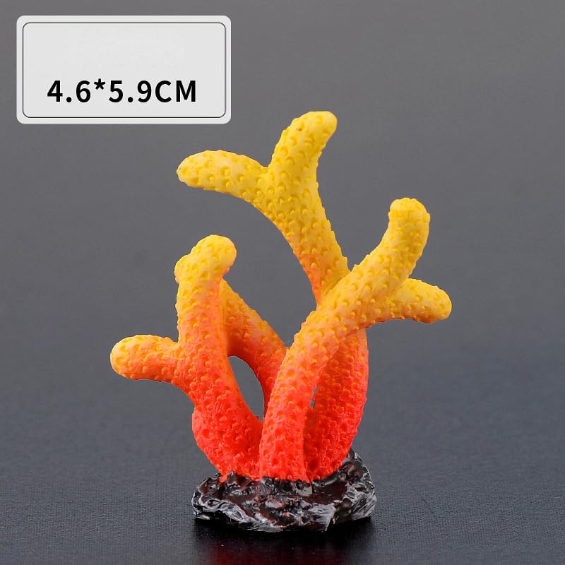 Ieron Artificial Coral 5pcs Simulation Starfish Coral Resin Ornaments for DIY Fish Tank Water Aquarium Landscape Decorations - Image 4
