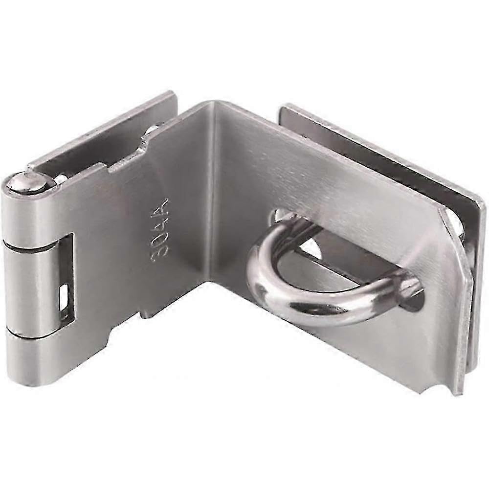 Joyhappst Image Color Door Hasp Latch 90 Degree, Stainless Steel Safety Right Angle Padlock Hasp Locking Latch Security Door Clasp Hasp Lock Latch Nck