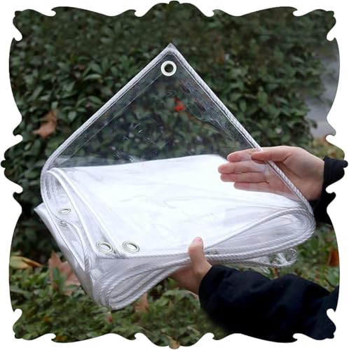 Bâche transparente en PVC avec œillets | Bâche de 2,7x3,7m étanche et robuste pour extérieur - 2