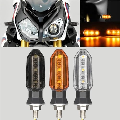 Luces de señal giro para motocicleta con intermitente ámbar de 8mm 2
