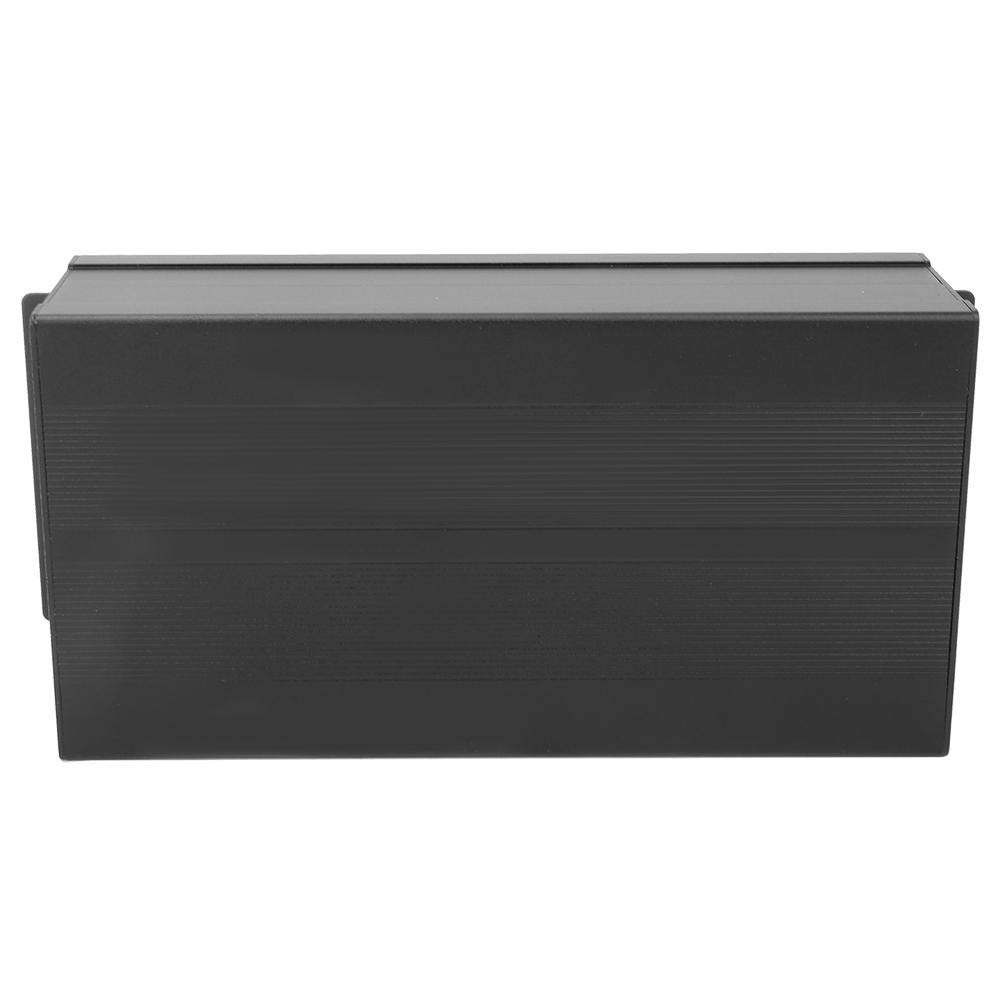 55x106x200mm Enclosure Electronic DIY Circuit Board Project Aluminum Box Cooling Case Aluminum Alloy Box Split Type Black Sand Silver Electrical Boxes (Sand Black with Bending Plate)