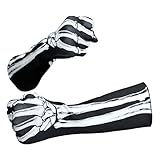 BESTOYARD Halloween Skelett Handschuhe Schädel Geist Handschuhe Tod Handschuhe Scary Party Requisiten Halloween Cosplay Kostüm Zubehör (Mitte)